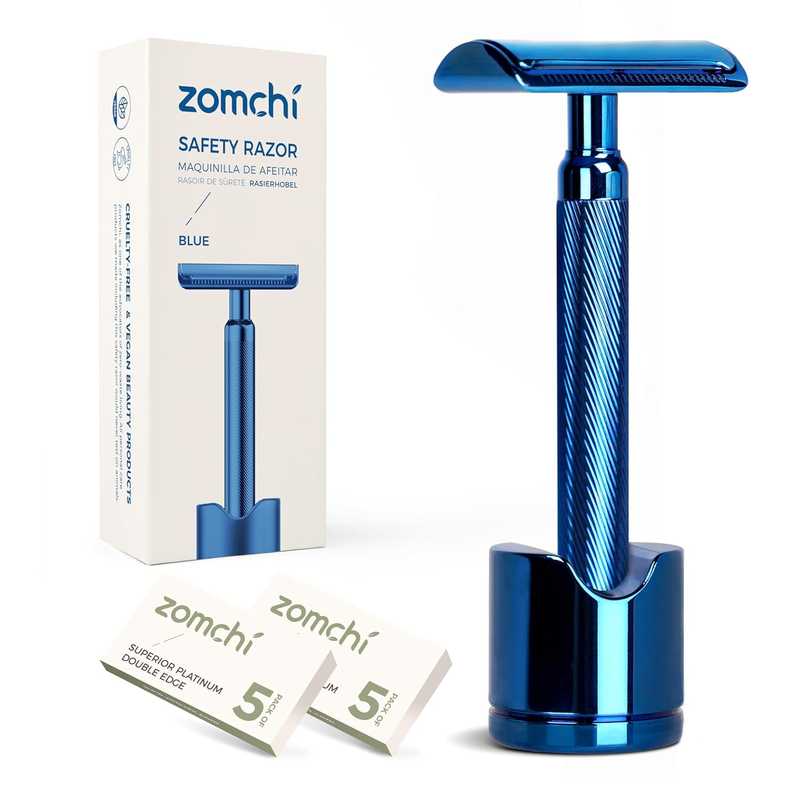 Zomchi 安全剃刀 金属製 ストレートヘッド Amazon.com: ZOMCHI Double Edge Safety Razor for Men & Women, Metal